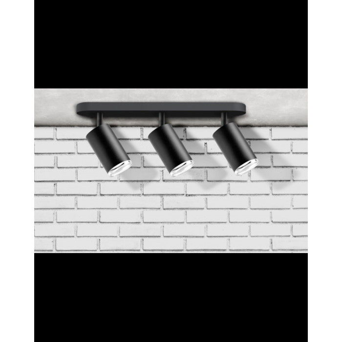 Спот Goldlux 324726 Turyn GU10 3x10W IP20 BK (059857)