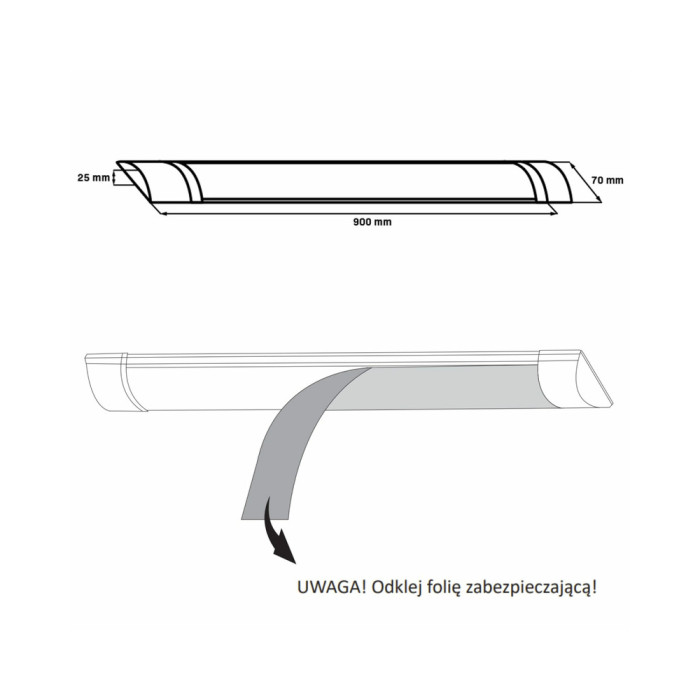Світильник стельовий Goldlux 325570 Oprawa Led 1x30W 4000K 3300Lm IP20 Wh (073863)
