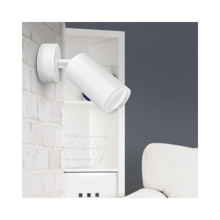 Світильник поворотний, спот Goldlux 327741 London GU10 1x10W IP20 Білий (095383)