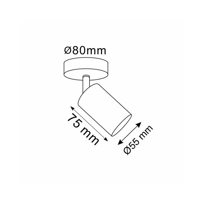 Світильник поворотний, спот Goldlux 327253 Goldi GU10 1x10W IP20 Золотий (094741)