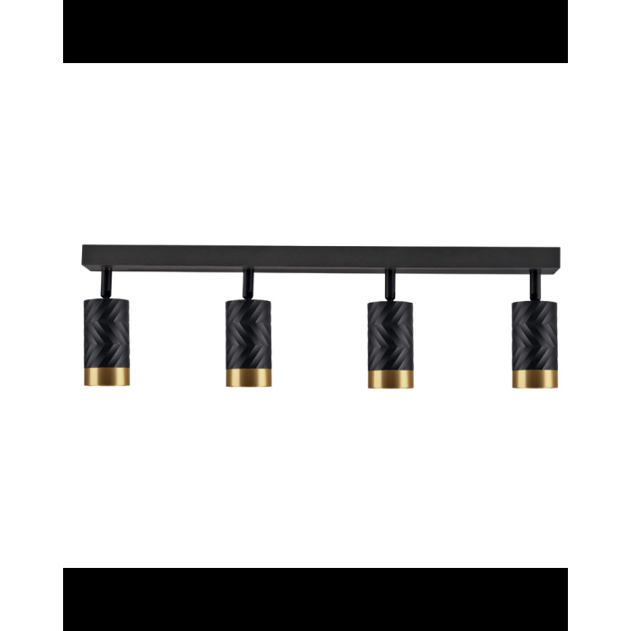 Спот Goldlux 323569 Arras GU10 4x10W IP20 BK (052087)
