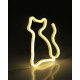 Бра, настінний світильник Goldlux 327093 Neon Cat Led 1x3W USB 5V DC 1A IP20 Wh (091595)