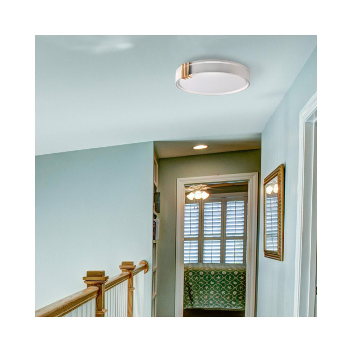 Люстра із пультом світлодіодна, стельовий світильник Goldlux 328847 Arletta 40 Led 1x48W 3000K-6000K 5200Lm IP44 Сірий (095406)