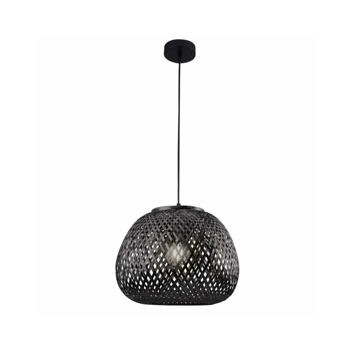 Люстра в стилі бохо, підвісний світильник Goldlux 329219 Zanzibar E27 1x20W IP20 Чорний (095421)