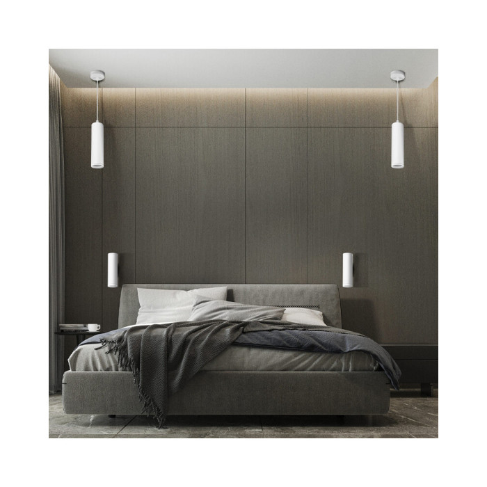 Підвісний світильник, люстра Goldlux 325624 Paris Tuba GU10 1x10W IP20 Білий (094349)