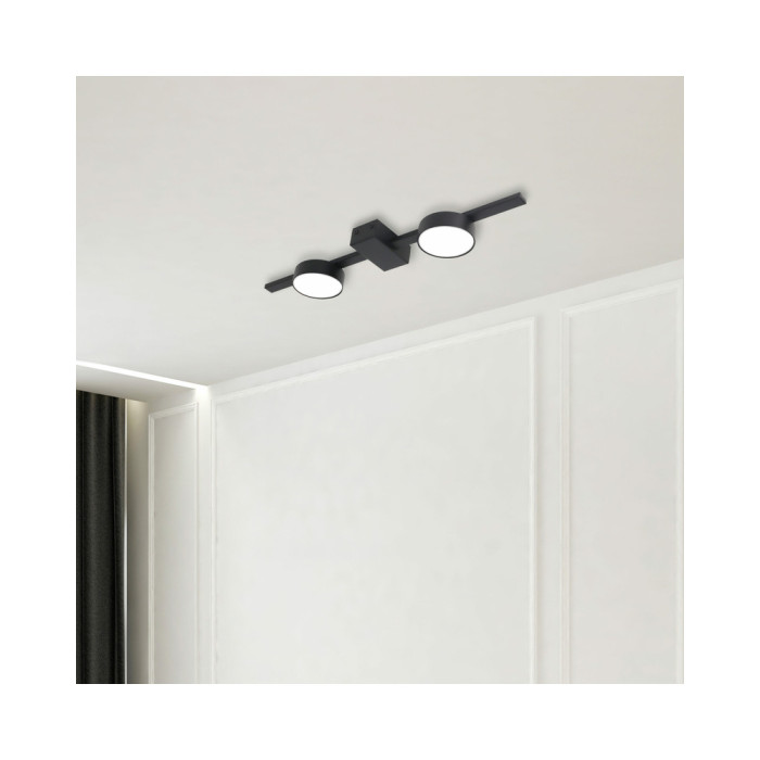 Світильник стельовий Goldlux 326256 Joy GX53 2x10W IP20 Чорний (095417)
