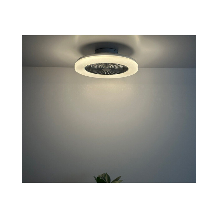 Люстра з вентилятором, стельовий світильник із пультом Goldlux 325792 Libya Led max 1x48W 3000K-6500K 5300Lm IP20 WH (072929)