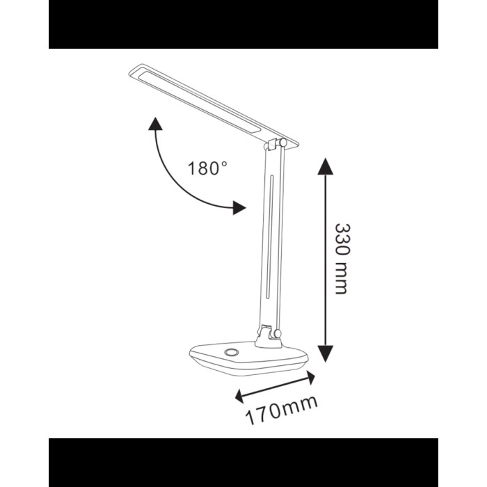 Настільна лампа Goldlux 316622 Vinto Led 1x8W IP20 WH (047065)