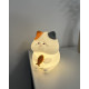 Нічник Котик, настільна лампа з акумулятором Goldlux 327642 Gatto Led 1x1W 3000K+RGB 59Lm IP20 (094605)