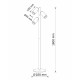 Торшер Goldlux 326560 Paris GU10 3x12W IP20 Чорний (094364)