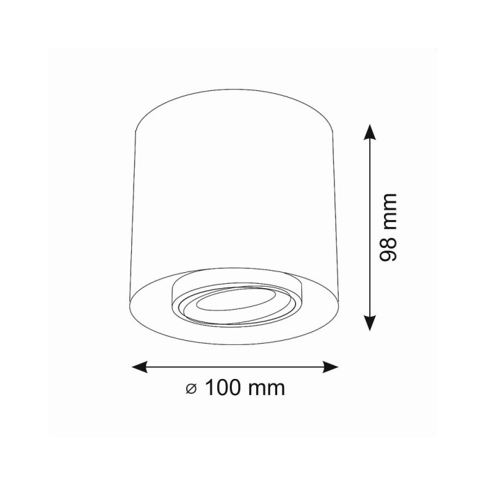 Точковий світильник Goldlux 321435 Xeno GU10 1x10W IP20 WH (052075)