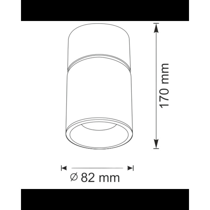 Точковий світильник Goldlux 314246 Nixa GU10 1x10W IP20 BK (014384)