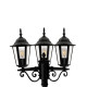 Вуличний світильник Goldlux 313423 Liguria E27 3x20W IP43 BK (046845)