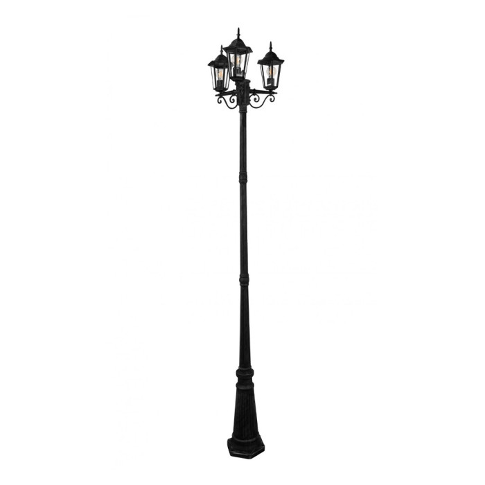 Вуличний світильник Goldlux 313423 Liguria E27 3x20W IP43 BK (046845)