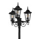 Вуличний світильник Goldlux 313423 Liguria E27 3x20W IP43 BK (046845)
