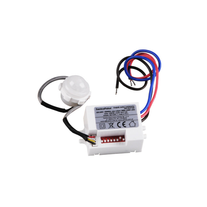 Датчик руху Goldlux 318794 PIR ES-P18A 100W 4000K IP20 Wh (047853)