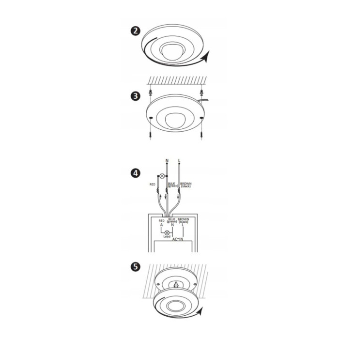 Датчик руху Goldlux 318800 PIR ES-P12D 100W 4000K IP20 Wh (047854)
