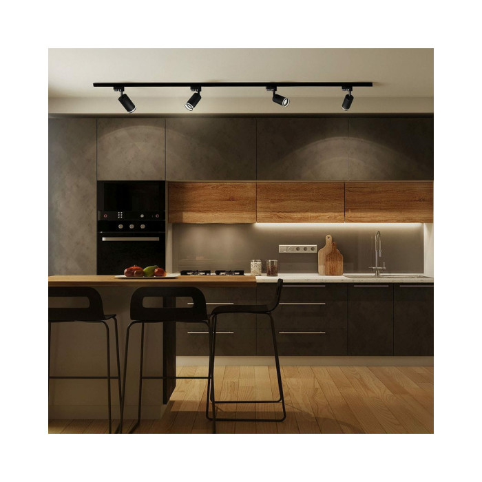 Трековий світильник Goldlux 321619 Paris GU10 1x10W IP20 BK (052043)