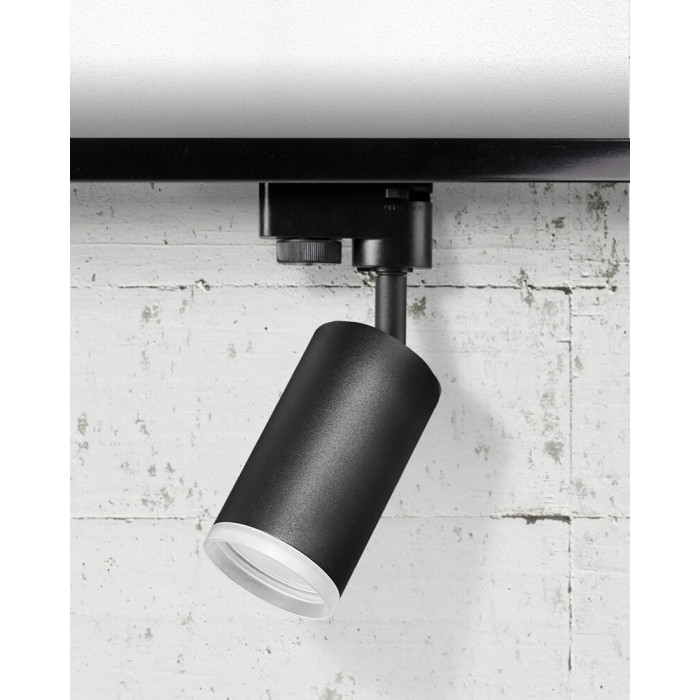 Трековий світильник Goldlux 327666 Smoky GU10 1x10W IP20 Чорний (095380)