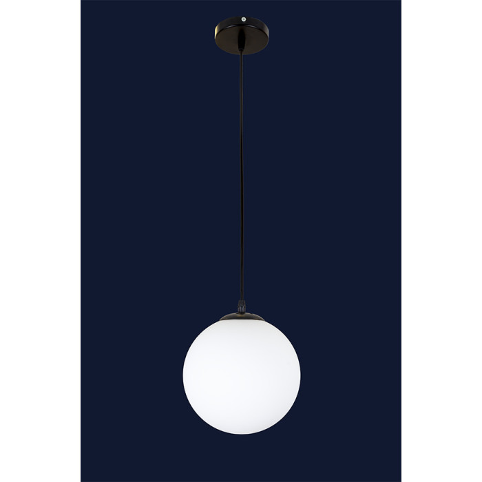 Підвісний світильник 756glass200F-1 BK+WH (LVS3973)