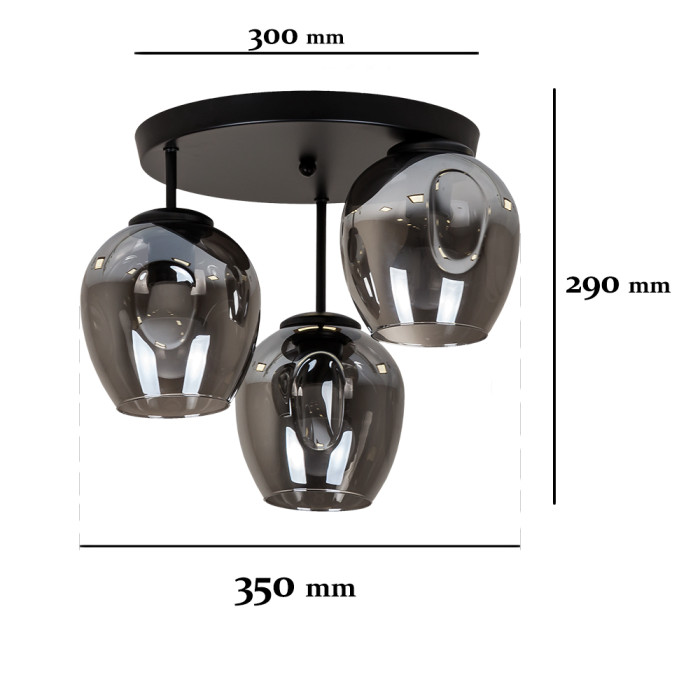 Люстра 756HPR0231F-3 BK+BK (300) (LVS4607)