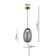 Підвісний світильник 91628-1LED 4W BL (LVS2691)