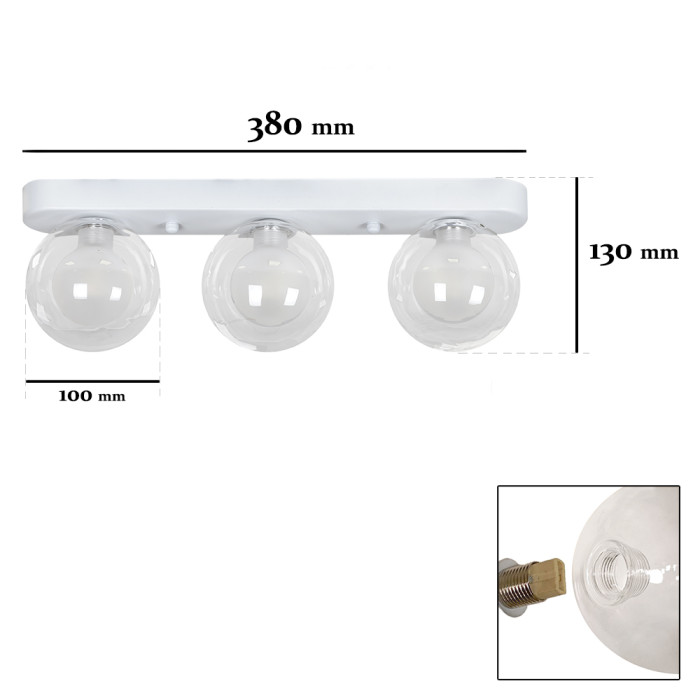 Люстра 761X100F-3 WH+CLWH (380) (LVS4682)