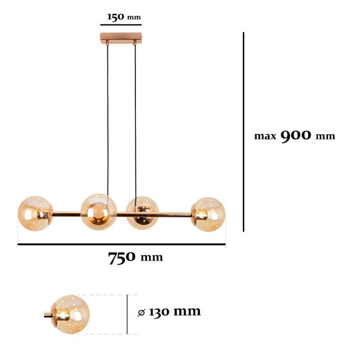 Люстра 7529909-4 GOLD+BR (LVS4789)