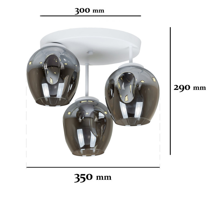 Люстра 756HPR0231F-3 WH+BK (300) (LVS4631)