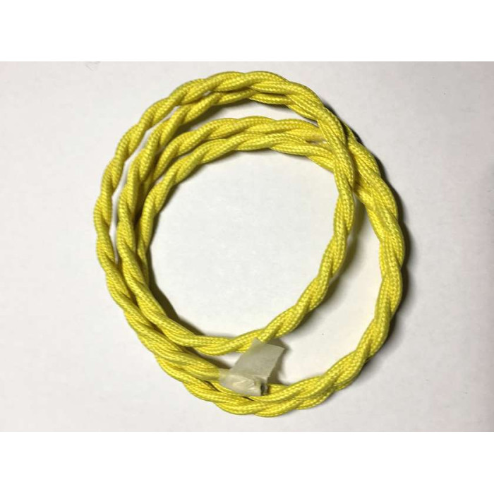 AMP кабель текстильний звитий 2x0.75 yellow (LVS03483)