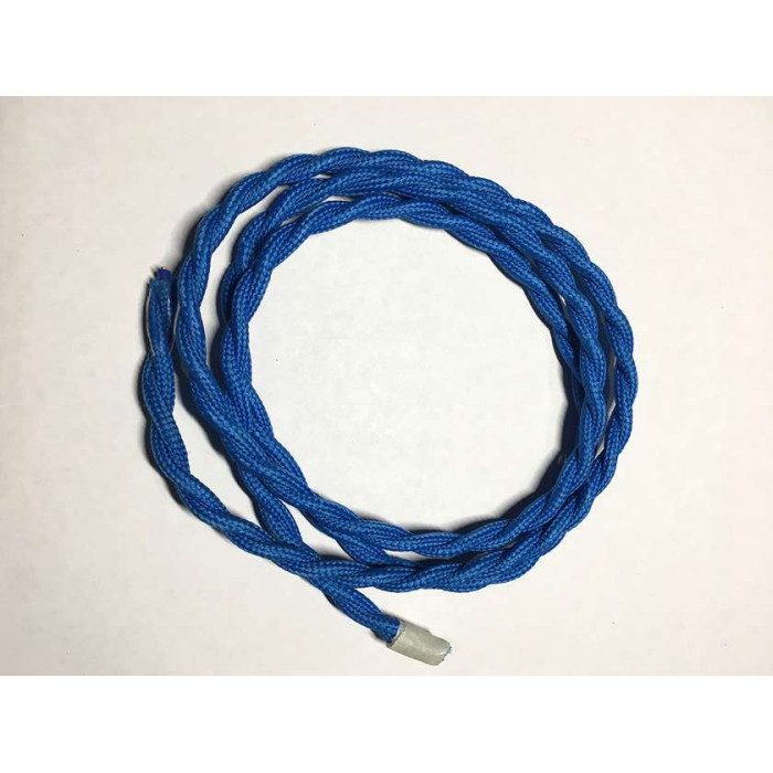 AMP кабель текстильний звитий 2x0.75 blue (LVS03487)