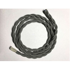 AMP кабель текстильний звитий 2x0.75 gray (LVS03489)