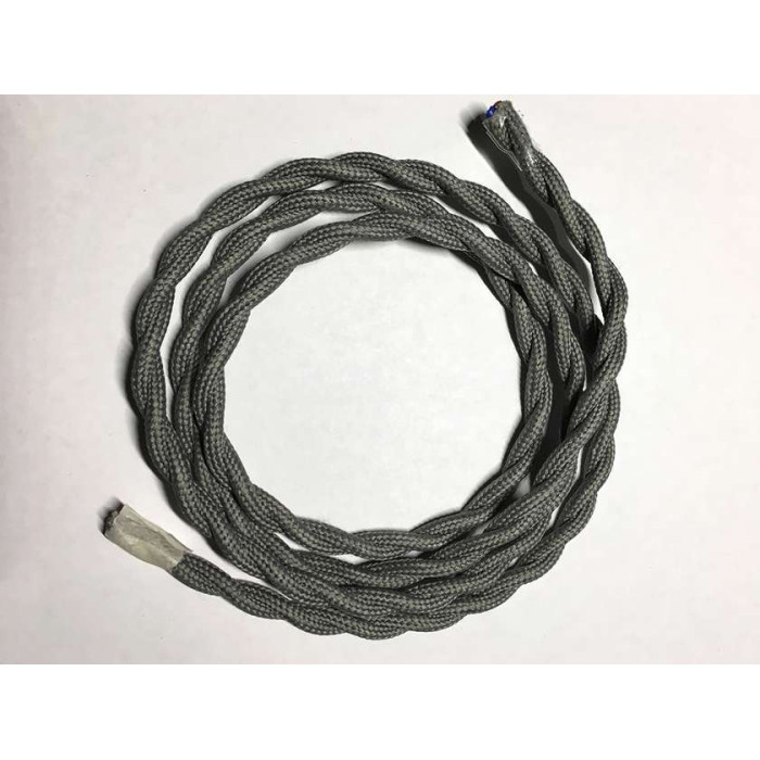 AMP кабель текстильний звитий 2x0.75 gray (LVS03489)