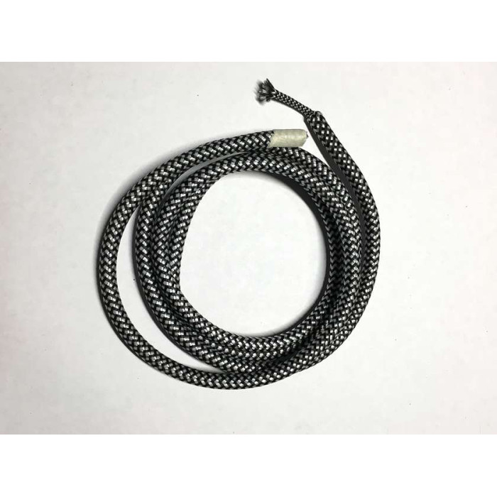 AMP кабель текстильний зигзаг 2x0.75 black+gray (LVS03459)