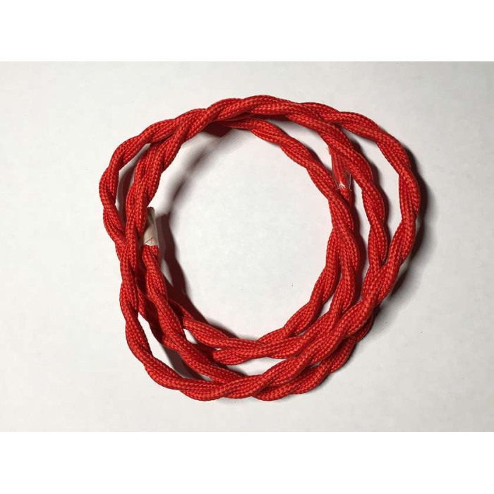 AMP кабель текстильний звитий 2x0.75 red (LVS03493)