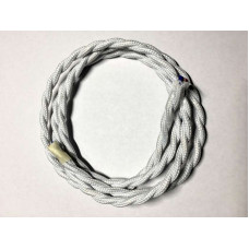 AMP кабель текстильний звитий 2x0.75 white (LVS03486)