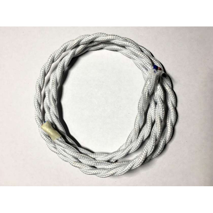 AMP кабель текстильний звитий 2x0.75 white (LVS03486)