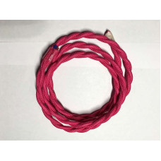AMP кабель deep pink звитий текстильний  2x0.75 (LVS03494)