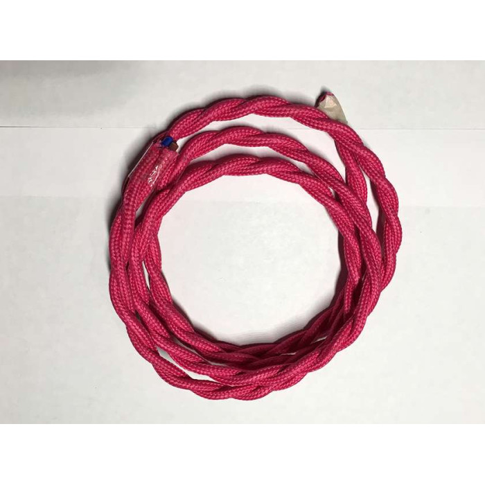 AMP кабель deep pink звитий текстильний  2x0.75 (LVS03494)