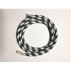AMP кабель текстильний зигзаг 2x0.75 black+white (LVS03458)