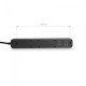Мережевий подовжувач VIDEX ONCORD з/з 6п 3м (3x1.5мм) з кнопкою Black (VF-PD63G-B)