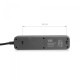 Мережевий подовжувач VIDEX ONCORD з/з 3п 3м (3x1.5мм) з кнопкою Black (VF-PD33G-B)