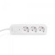 Мережевий подовжувач VIDEX ONCORD з/з 3п 3м (3x1.5мм) з кнопкою White (VF-PD33G-W)