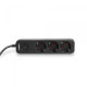 Мережевий подовжувач VIDEX ONCORD з/з 3п 3м (3x1.5мм) з кнопкою Black (VF-PD33G-B)