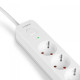 Мережевий подовжувач VIDEX ONCORD з/з 6п 3м (3x1.5мм) з кнопкою White (VF-PD63G-W)