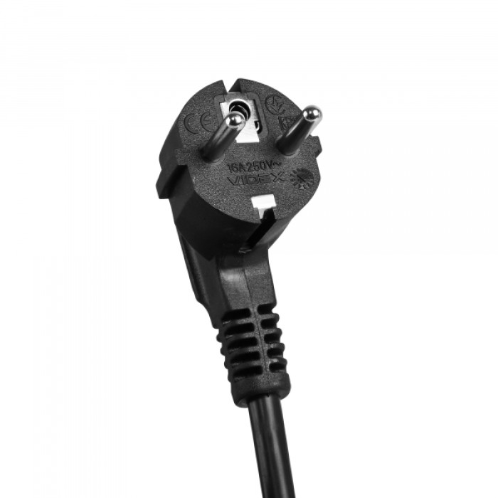 Мережевий подовжувач VIDEX ONCORD з/з 4п 3м (3x1.5мм) з кнопкою Black (VF-PD43G-B)
