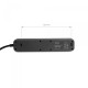 Мережевий подовжувач VIDEX ONCORD з/з 4п 3м (3x1.5мм) з кнопкою Black (VF-PD43G-B)