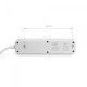 Мережевий подовжувач VIDEX ONCORD з/з 3п 3м (3x1.5мм) з кнопкою White (VF-PD33G-W)
