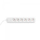 Мережевий подовжувач VIDEX ONCORD з/з 6п 3м (3x1.5мм) з кнопкою White (VF-PD63G-W)