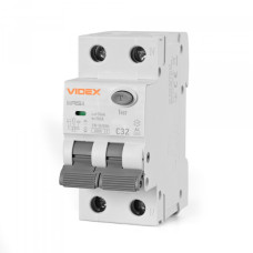 Диференційний автомат VIDEX RESIST АС 2п 30мА 6кА 32А (VF-RS6-DA2AC32)